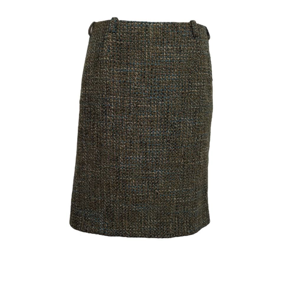 VINTAGE 90s Max Mara tweed wool pencil skirt dark academia 8‎